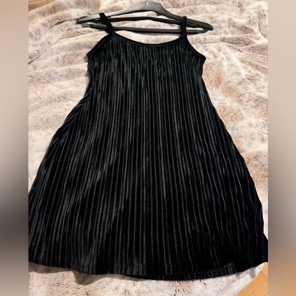 American Eagle black mini dress velvety. New with tags. Spaghetti straps. - Picture 2 of 7